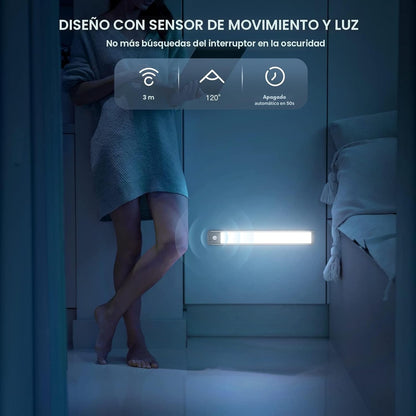 Barra LED Recargable con Sensor de Movimiento y Control | 40cm