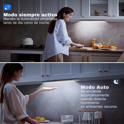 Barra LED Recargable con Sensor de Movimiento y Control | 40cm